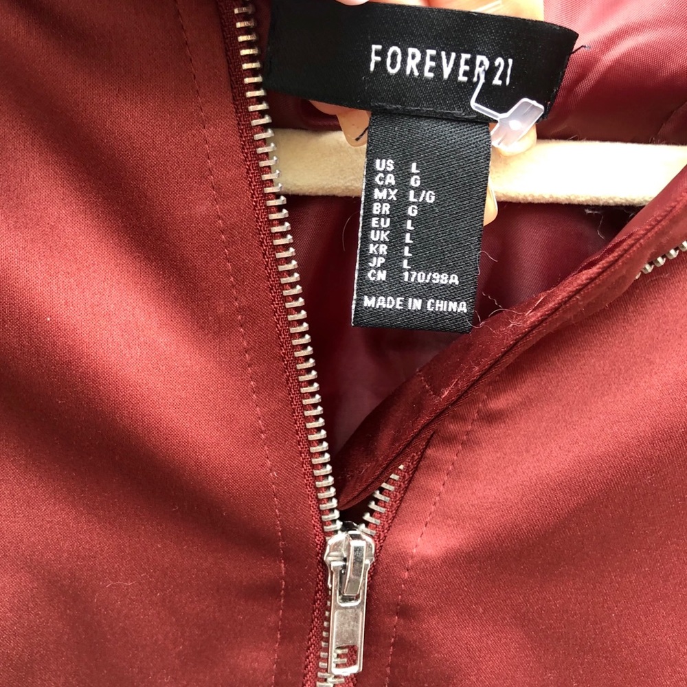 Forever21 Satin Bomber Jacket - Picture 11 of 13